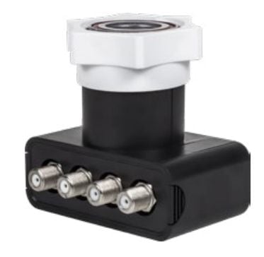 Megasat 0401106, Quad LNB, Svart, Hvit, F, 78 mm, 78 mm, 55 mm