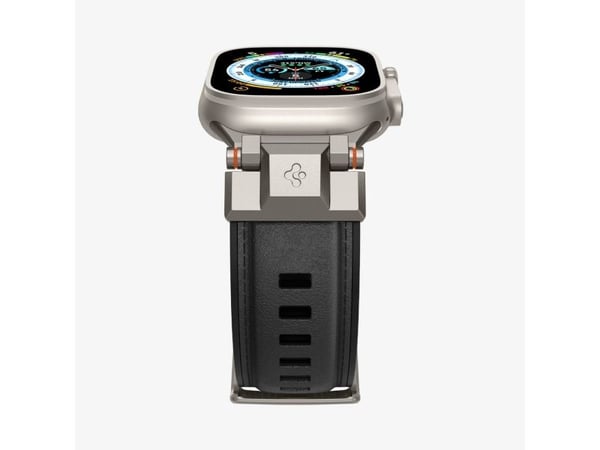 Spigen DuraPro Armor PU, Band, SmartWatch, Sort, Apple, Apple Watch (49mm) Ultra, Apple Watch (49mm) Ultra 2, Polyurethan (PU), Termoplastisk polyu...