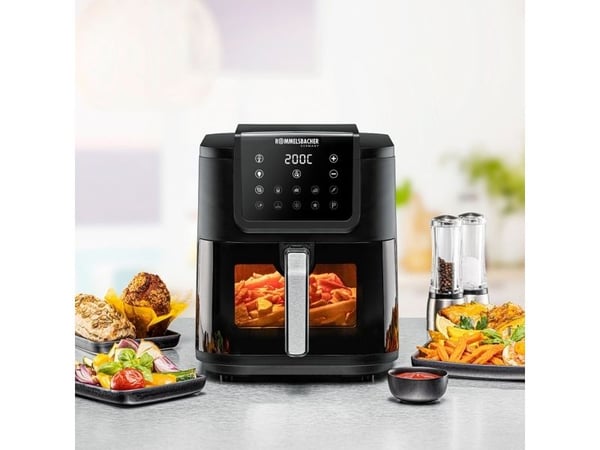 Rommelsbacher FRH 1700, Kuumakiertoilmakypsennin, 8 L, 1 kg, 60 °C, 200 °C, 60 min