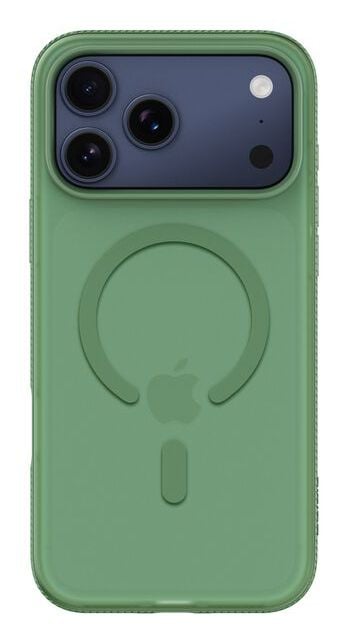 Belkin SheerForce Grip Series - Baksidedeksel for mobiltelefon - MagSafe-samsvar - laget av resirkulerte materialer - pistasiegrønn - for Apple iPh...