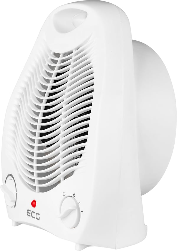 ECG TV 3030 Heat R, Sähkökäyttöinen lämpötuuletin, 1,2 m, Sisätila, Lattia, Valkoinen, Muovi