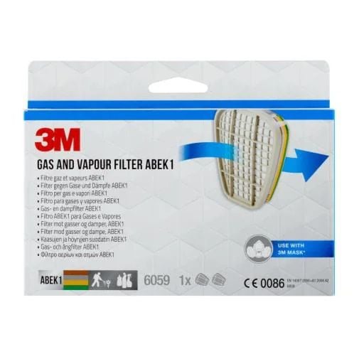 3M 7100141697, Gass- og damppatron, 2 stykker, Grå