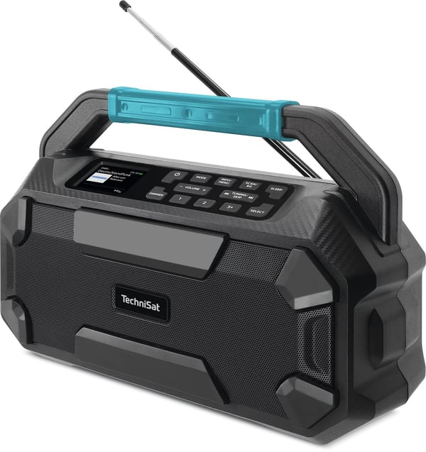 TechniSat VIOLA 231 OD työmaaradio DAB+ FM Bluetooth IPX4, musta