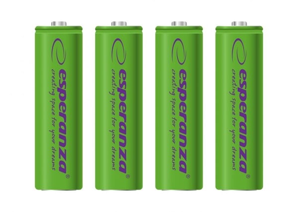 Esperanza - Batteri 4 x AA-type - NiMH - 2000 mAh - grønn