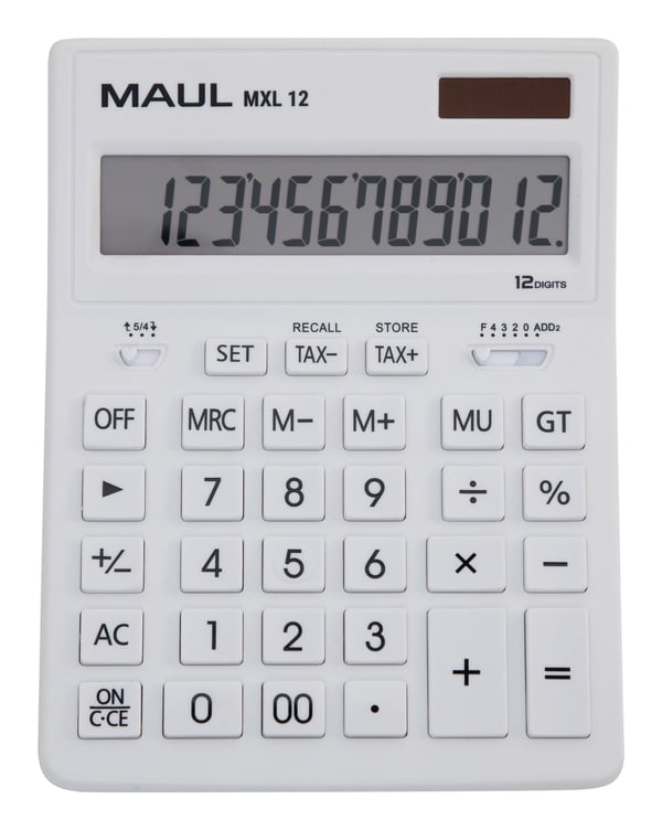 MAUL 7267002, Työpöytä, Perus, 12 lukua, Akku, Valkoinen
