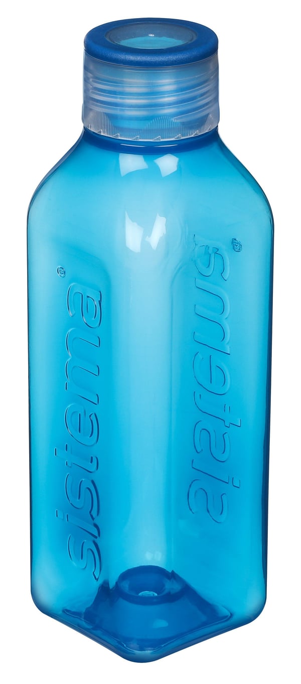 Sistema - Medium Square Bottle 725 ml - oceanblå