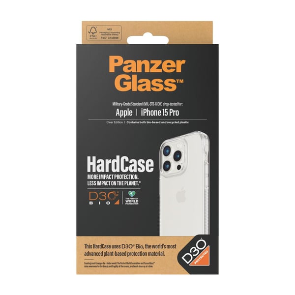 PanzerGlass™ | Kovakotelo - Takakansi - Läpinäkyvä | Apple iPhone 15 Pro