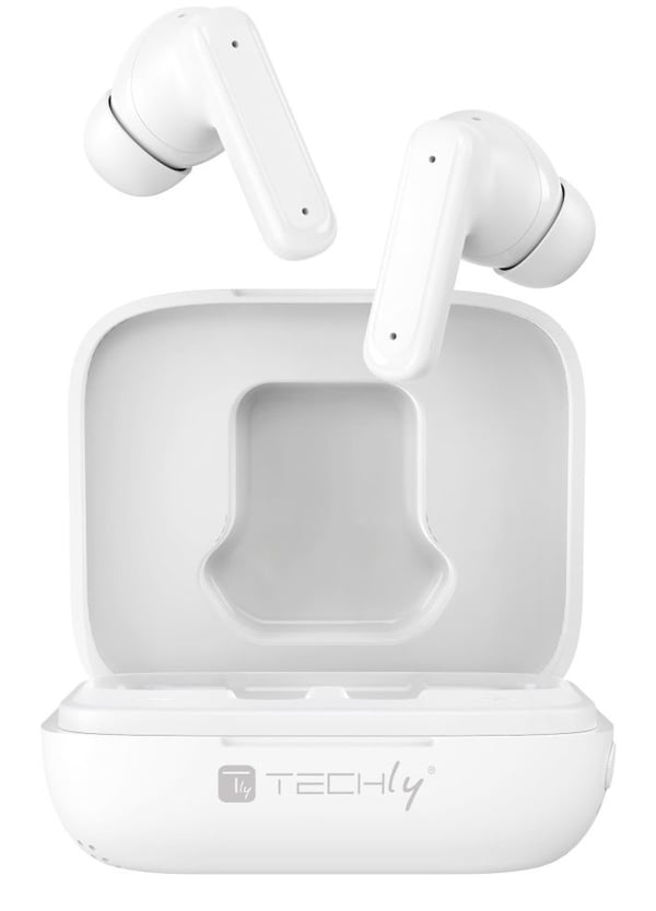 Techly ICC SB-BLT08W, True Wireless Stereo (TWS), 20 - 20000 Hz, Puhelut/Musiikki, Kuulokkeet, Valkoinen