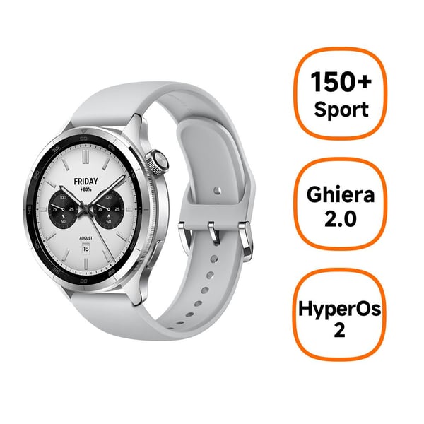 Xiaomi Watch S4 älykello 1.43" AMOLED GPS, hopea