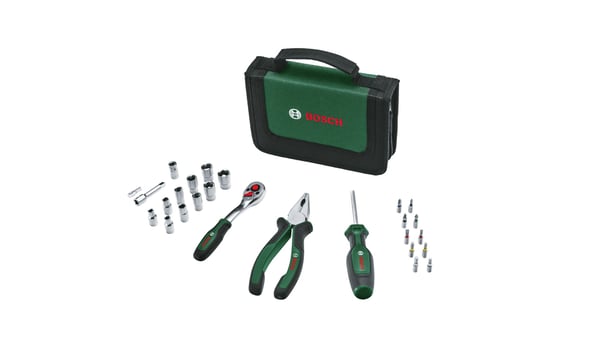 Bosch 1 600 A02 BY2, Musta, Vihreä, 26 työkalua