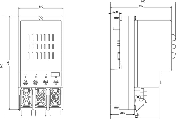 Siemens 3RK1304-5LS70-3AA0 3RK13045LS703AA0 Kääntökäynnistin Moottorin teho 400 V:llä 5,5 kW, 400 V:n nimellisvirta 12 A, 230 mm, 117 mm, 236,5 mm,...