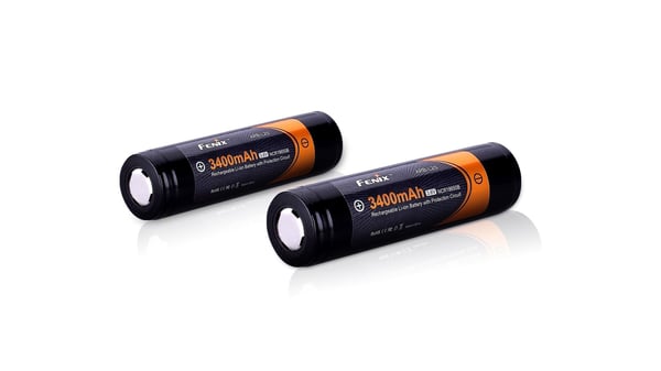 Fenix ARB-L2S, Rechargeable battery, Lithium-Ion (Li-Ion), 3,6 V, 3400 mAh, Svart, Oransje, 18,5 mm
