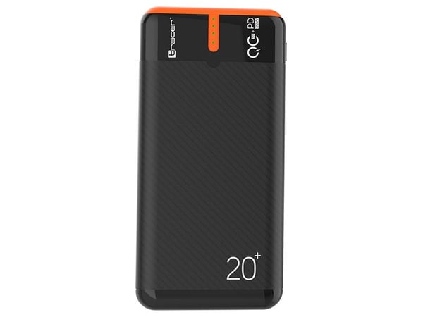 Tracer EnerGen, 20000 mAh, Power Delivery, Quick Charge 3.0, Musta, Oranssi