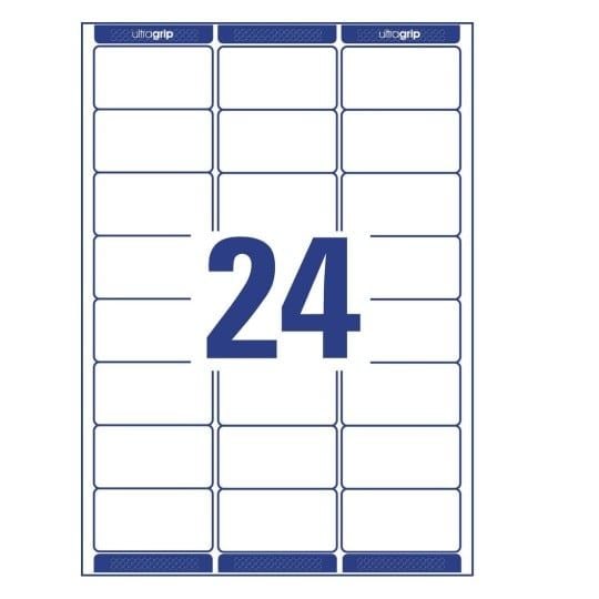 Avery - Hvit - 63.5 x 33.9 mm 2400 etikett(er) (100 ark x 24) adresselapper