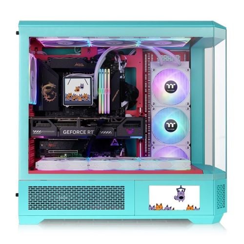 Thermaltake View 600 TG datorchassi ATX CA-11H-00FLWN-00, Mint Strawberry