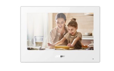 Dahua VTH5 Series VTH5321GW-W - IP intercom station monitor - innendørs - kablet, trådløs - 802.11b/g/n - 2.4 Ghz - 10/100 Ethernet - hvit