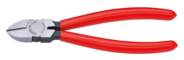 Knipex 70 01 160, Diagonal tang, Kromvanadiumstål, Plast, Rød, 160 mm, 171 g