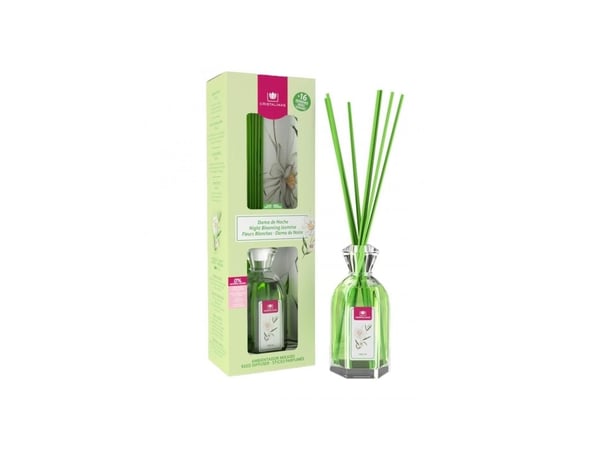 Cristalinas Reed Diffuser 180ml Night Blooming Jasmine, Tuoksupullo, Aromadiffuusori ruo''olla