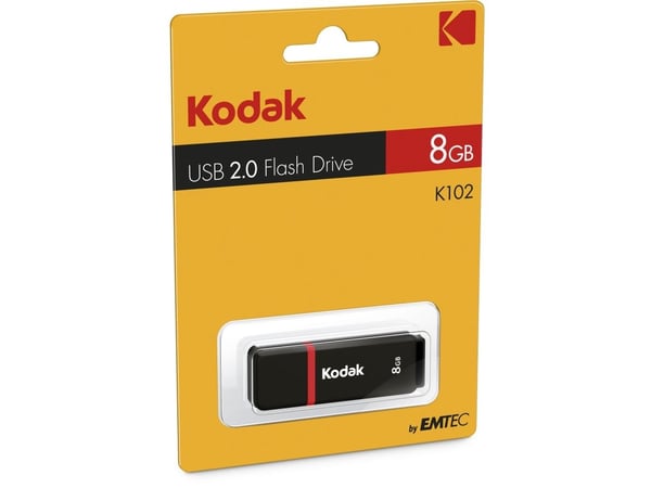Emtec USB2.0 K100 8GB, 8 GB, USB A-tyyppi, 2.0, 15 MB/s, Suojus, Musta, Punainen