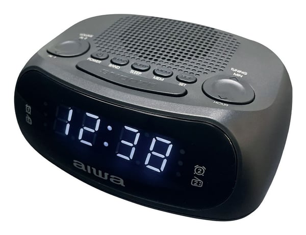 Aiwa CR-09J, Digital väckarklocka, Rektangel, Svart, inomhus, Pojke/flicka, 24 timmar
