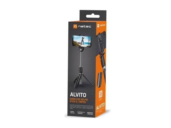 NATEC Alvito, Smartphone, Svart, Varje varumärke, Akrylnitrilbutadienstyren (ABS), 5,5 cm, 8,5 cm