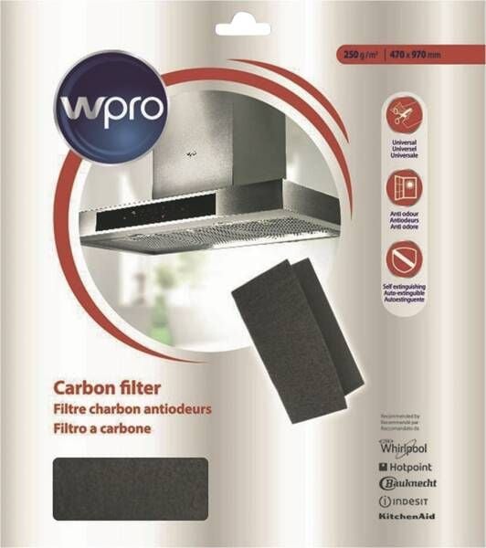 Wpro UCF017, Filter till spiskåpa, Svart, 1 styck