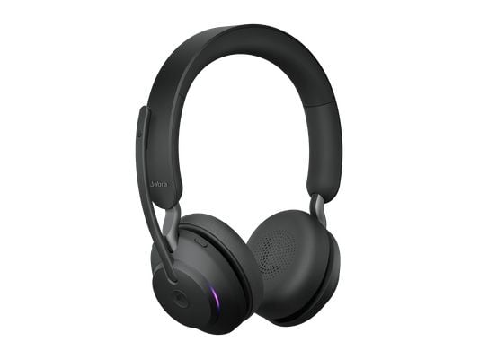 Jabra Evolve2 65 MS Stereo - Headset - på øret - Bluetooth - trådløs - USB-C - støjisolerende - sort