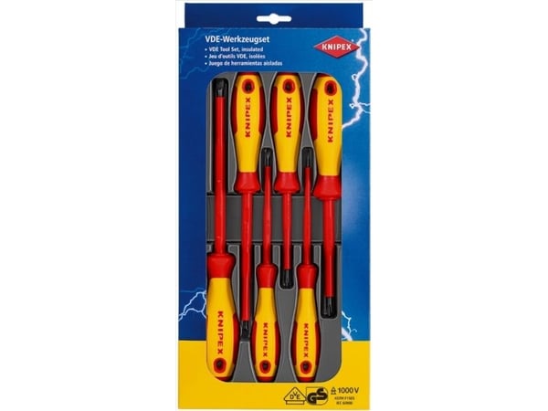 Knipex 00 20 12 V01 Ruuvimeisselisarja VDE 6-osainen Phillips, Phillips ristipääruuvimeisseli