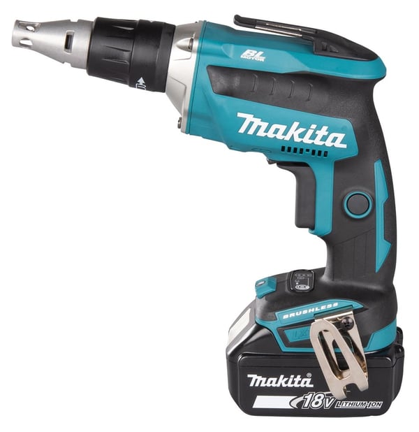 Makita DFS452TJX2, Elektrisk skrutrekker, Pistolhåndtak, 1/4", Svart, Blå, Grå, Børsteløs, 4000 RPM