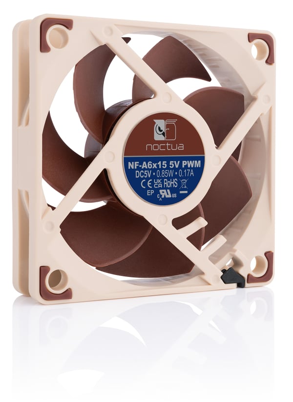 Noctua NF-A6X15 5V PWM - Sisäosa tuulettimella - 60 mm