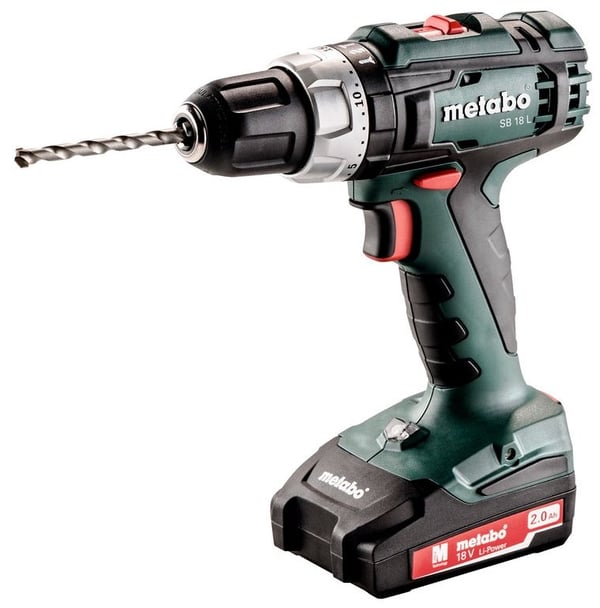 Metabo SB 18 L, Pistooliporakone, Avaimeton, Musta, Vihreä, Hopea, 1,3 cm, 450 RPM, 2 cm