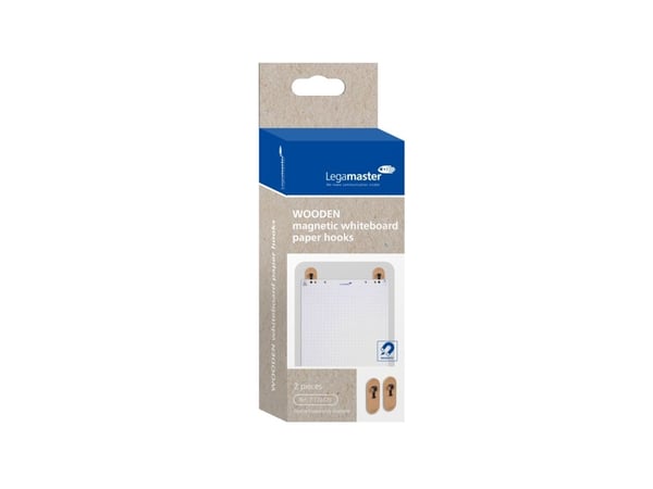 Legamaster WOODEN whiteboard pappershållare magnetisk 2st, Hållare, Trä, FSC 100%, 70 mm, 20 mm, 170 mm