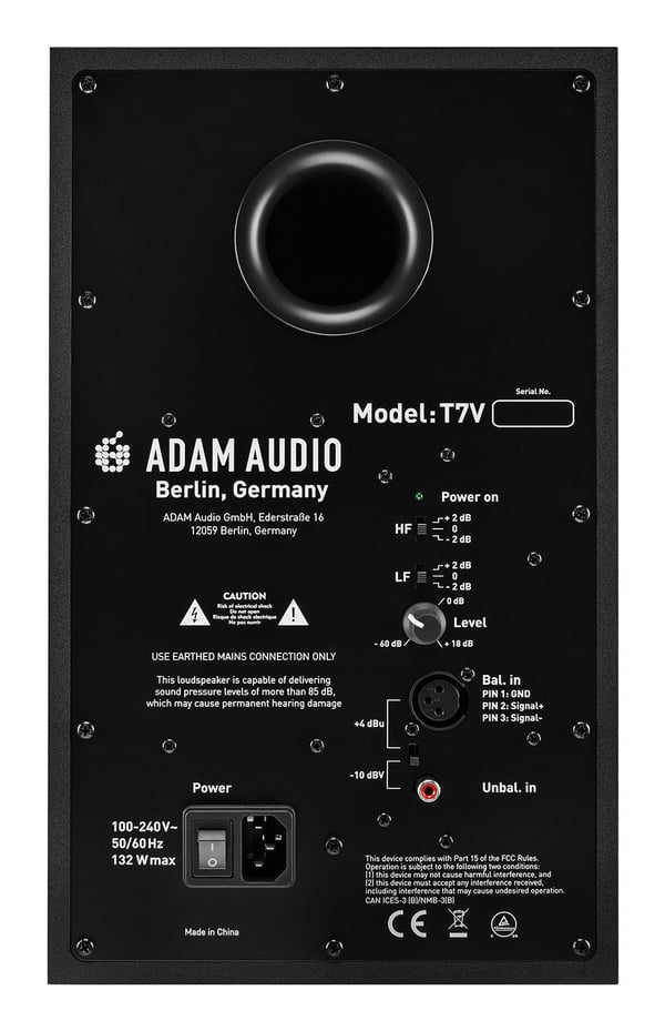 ADAM Audio T7V aktiivinen studiomonitori 2-tie 70 W 39–25000 Hz, musta