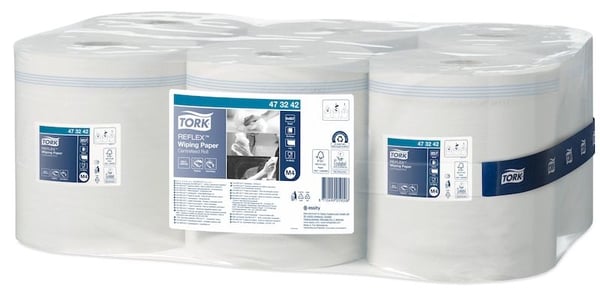 Tørkepapir Tork M4 Reflex™ hvitt - (6 ruller per kartong)