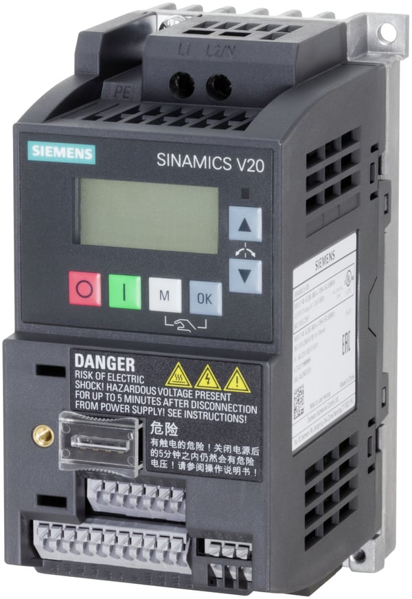 Siemens Frequenzumrichter 6SL3210-5BB13-7BV1 0.37 kW 200 V, 240 V, U converter, 200 - 240 V, 240 V, 550 hz, 142 mm, 1,1 kg