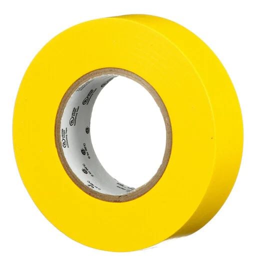 3M Temflex el vinyltape 165, Gul, 19 mm x 20 m, 1 rl/pk