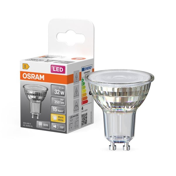 Osram 4099854458668, 3,1 W, 32 W, GU10, 350 lm, 25000 h, Lämmin valkoinen