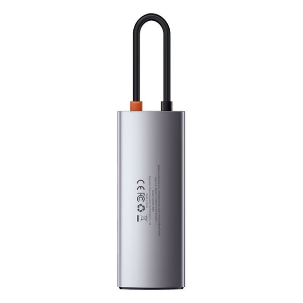 Baseus Metal Gleam, USB 3.2 Gen 1 (3.1 Gen 1) Type-C, 100 W, Grå, 4K Ultra HD, 60 hz, HDMI, USB 2.0, USB 3.2 Gen 1 (3.1 Gen 1) Type-A, USB 3.2 Gen ...