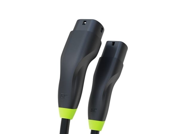 Green Cell Žalias Cell GC Snap Kabelis EV Typ 2 11kW 5m 16A do £adowania Tesla Model Y 3 S X, Kia EV6, VW ID.4, ID.5, BMW i4, iX, Ford Mach-E