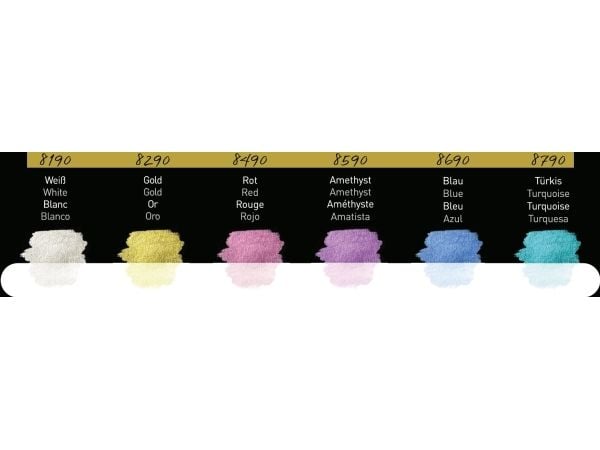 FINETEC Premium akvarellsett iriserende High Sparkle | 6 farger
