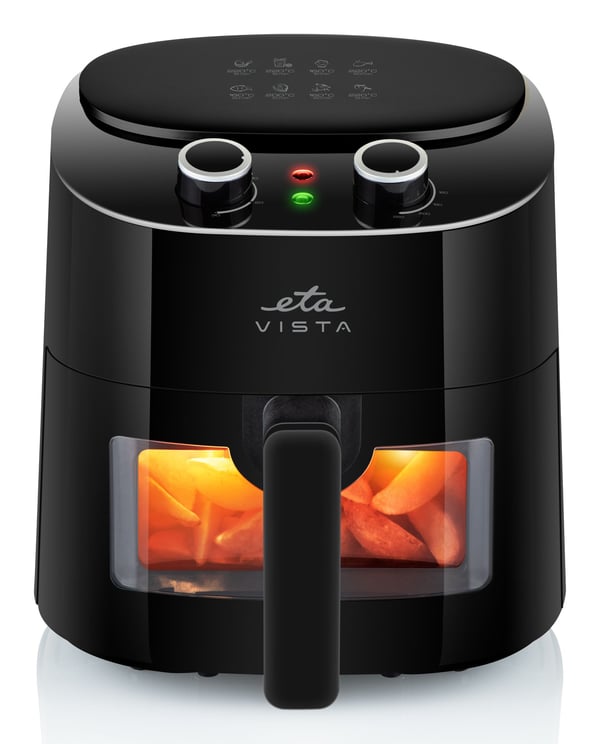 ETA Vista 0168 90000 - Varmluftsteker - 4.3 liter - 1.3 kW - svart