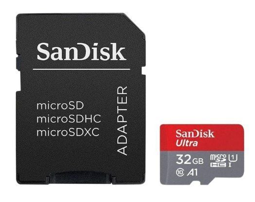 SanDisk Ultra - Flashminnekort (microSDHC til SD-adapter inkludert) - 32 GB - A1 / UHS-I U1 / Class10 - microSDHC UHS-I