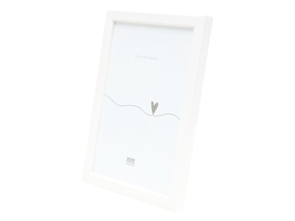 Fotoram Deknudt S41JK1 30x30 trä vit, smal list