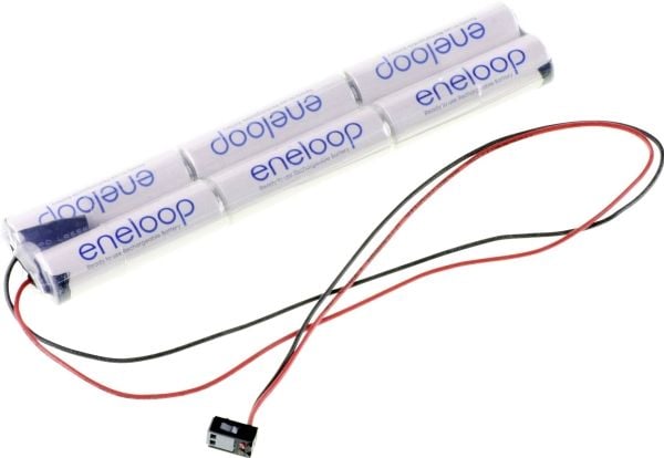Panasonic eneloop Inline L2x3 MPX akkupaketti 6x R6 (AA) kaapeli, liitin NiMH 7,2 V 1900 mAh