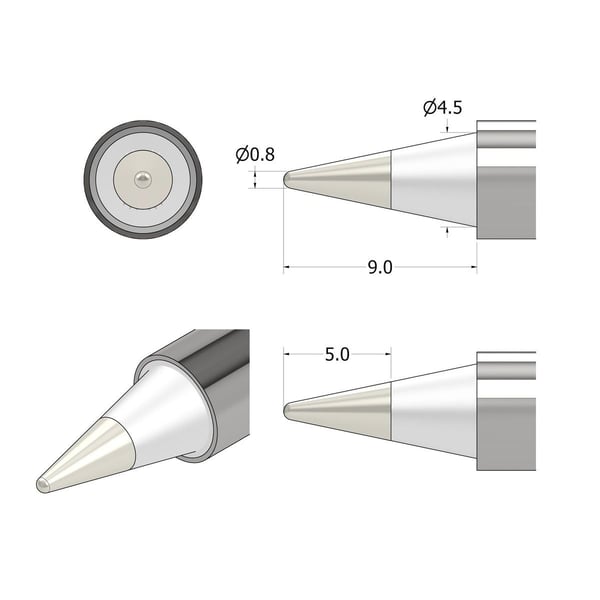 iFixit IF145-498-1, Lödspets, FixHub, FixHub Smart Soldering Iron, Metallisk, 100 W, 1 styck