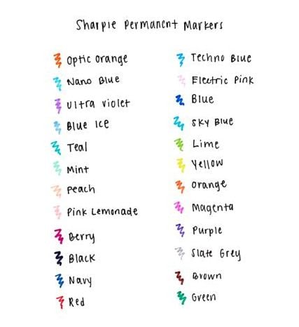 Sharpie Fine, 24 styck, Multifärg, Fin spets, Grå, Multifärg, Rund, Fin