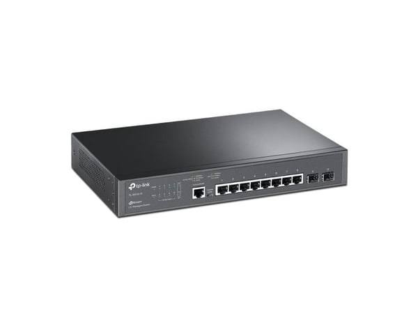 TP-Link JetStream TL-SG3210 - Switch - Administrerad - 8 x 10/100/1000 - skrivbordsmodell, rackmonterbar