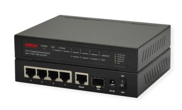 ROLINE 21.14.3524, Gigabit Ethernet (10/100/1000), Full tosidig, Strøm over Ethernet (PoE)