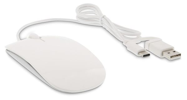LMP MS-1657C, Optisk, USB Type-A, 1600 DPI, Hvit