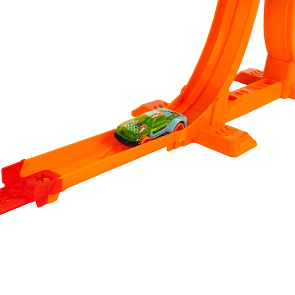 Hot Wheels JHK75 bilbana Stunt Tracks Vertical Slam Launch, bil i skala 1:64